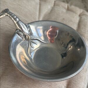 ANTHRO Silver Lobster Handle Bowl